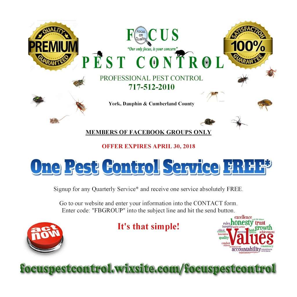 Focus Pest Control | 17 Pheasant Ridge Rd, Dillsburg, PA 17019, USA | Phone: (717) 512-2010