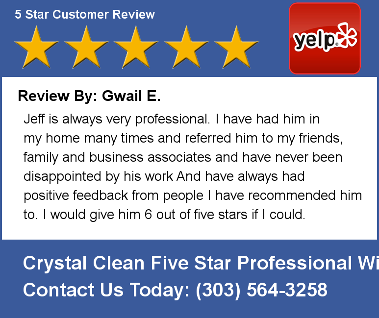Crystal Clean Five Star Professional Window & Carpet Cleaning | 10770 W 66th Ave, Arvada, CO 80004 | Phone: (303) 564-3258