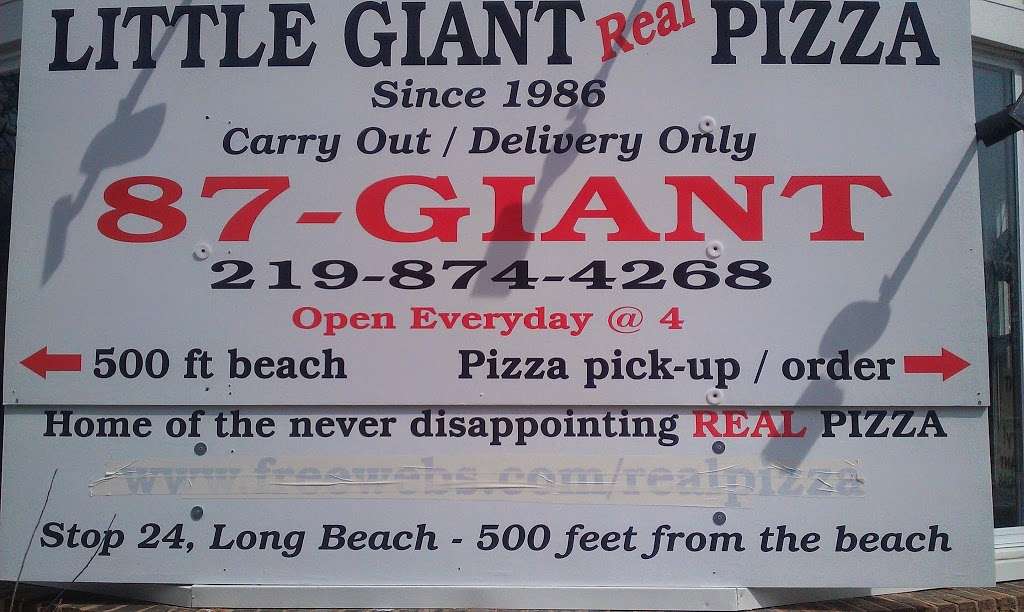 Little Giant Pizza at the beach | 2418 St Lawrence Ave, Long Beach, IN 46360 | Phone: (219) 874-4268