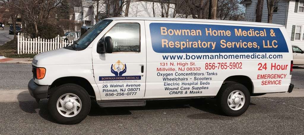Bowman Home Medical and Respiratory Services LLC. | 26 Walnut Ave, Pitman, NJ 08071, USA | Phone: (856) 256-0777