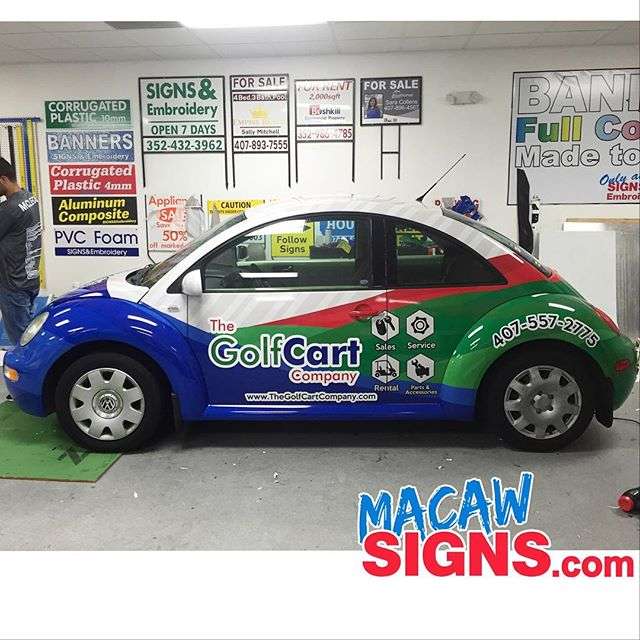 Macaw Signs & Embroidery | 1529 Sunrise Plaza Dr #4, Clermont, FL 34714, USA | Phone: (352) 432-3962