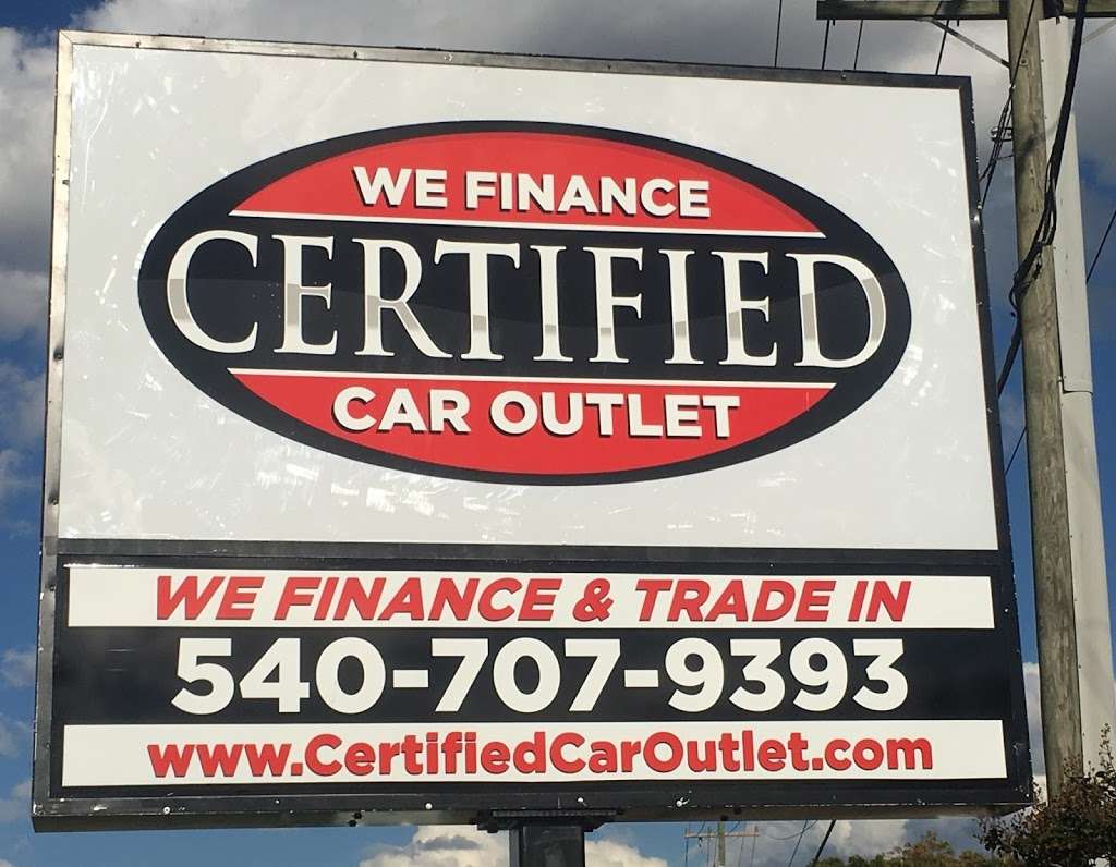 CERTIFIED CAR OUTLET | 10421 Courthouse Rd, Spotsylvania Courthouse, VA 22553, USA | Phone: (540) 707-9393