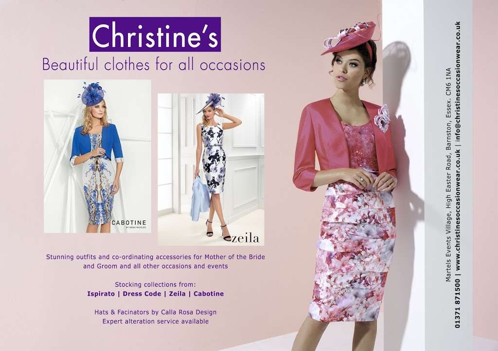 Cristines Occasion Wear | Martels Wedding & Events Village, High Easter Road, Barnston CM6 1NA, UK | Phone: 01371 871500