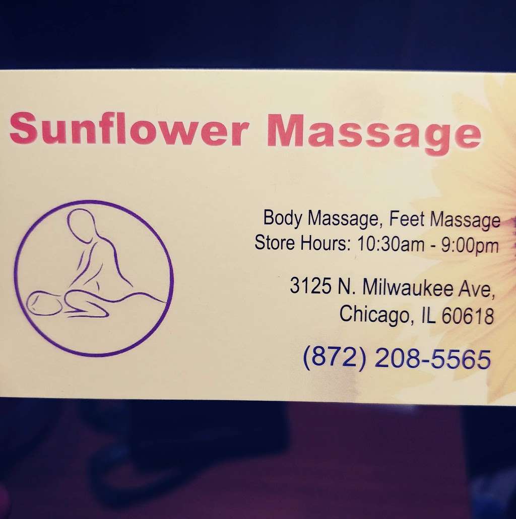 Sunflower Massage | 3125 N Milwaukee Ave, Chicago, IL 60618, USA | Phone: (872) 208-5565