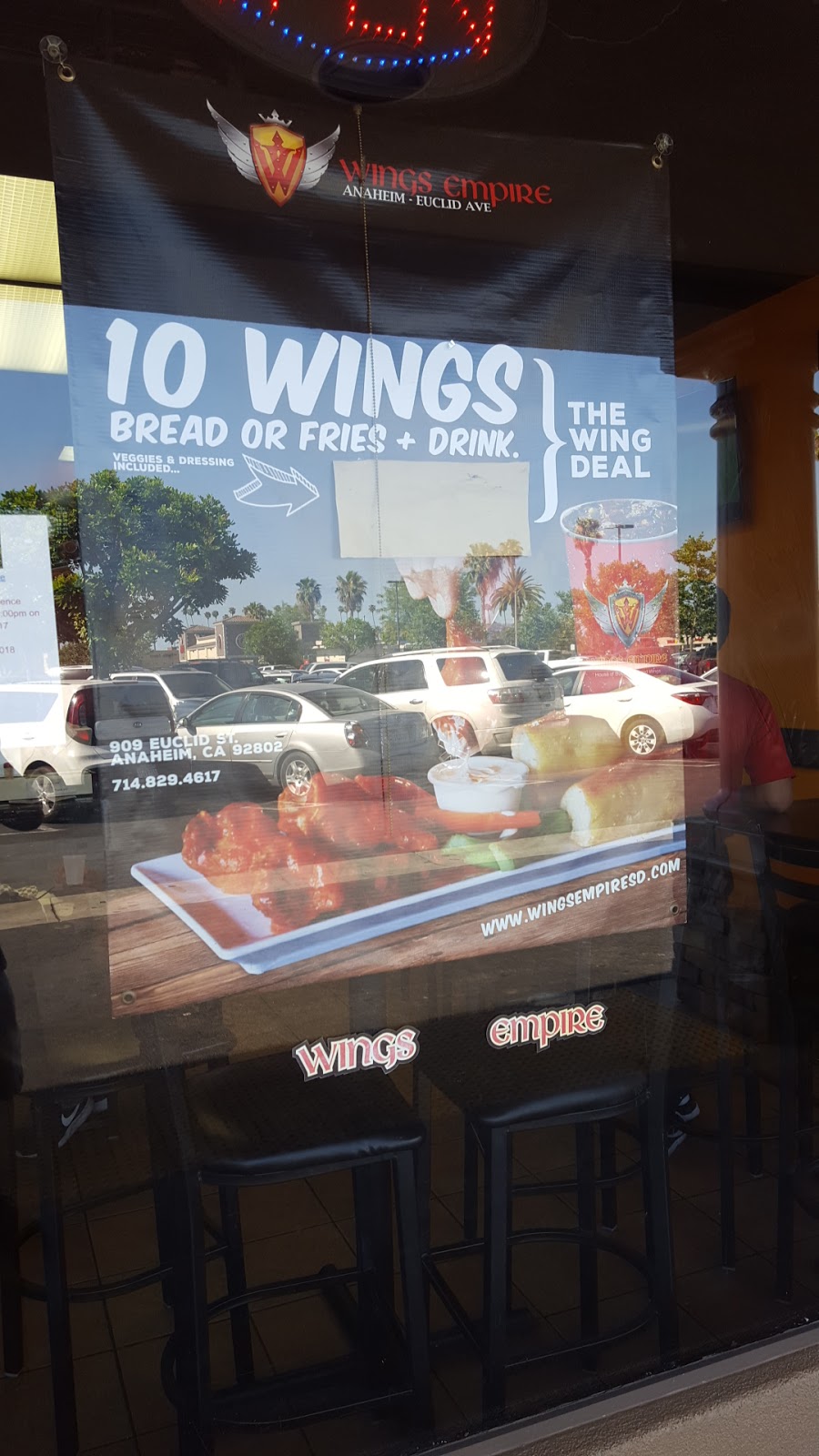 Wings Empire | 909 S Euclid St, Anaheim, CA 92802, USA | Phone: (714) 829-4617