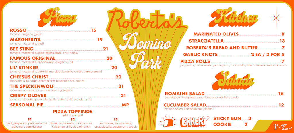 Robertas Domino Park | 6 Grand St, Brooklyn, NY 11249, USA | Phone: (718) 278-2400