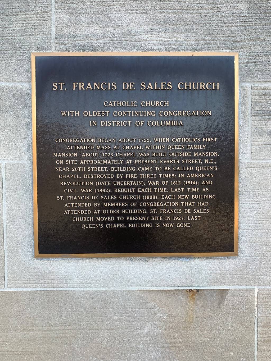 Saint Francis de Sales Church | 2015 Rhode Island Ave NE, Washington, DC 20018 | Phone: (202) 529-7451