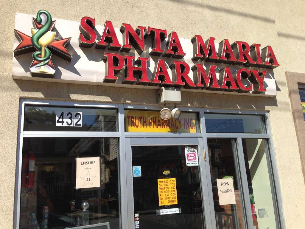 Santa Maria Pharmacy | 432 Hall Ave, Perth Amboy, NJ 08861, USA | Phone: (732) 442-0163