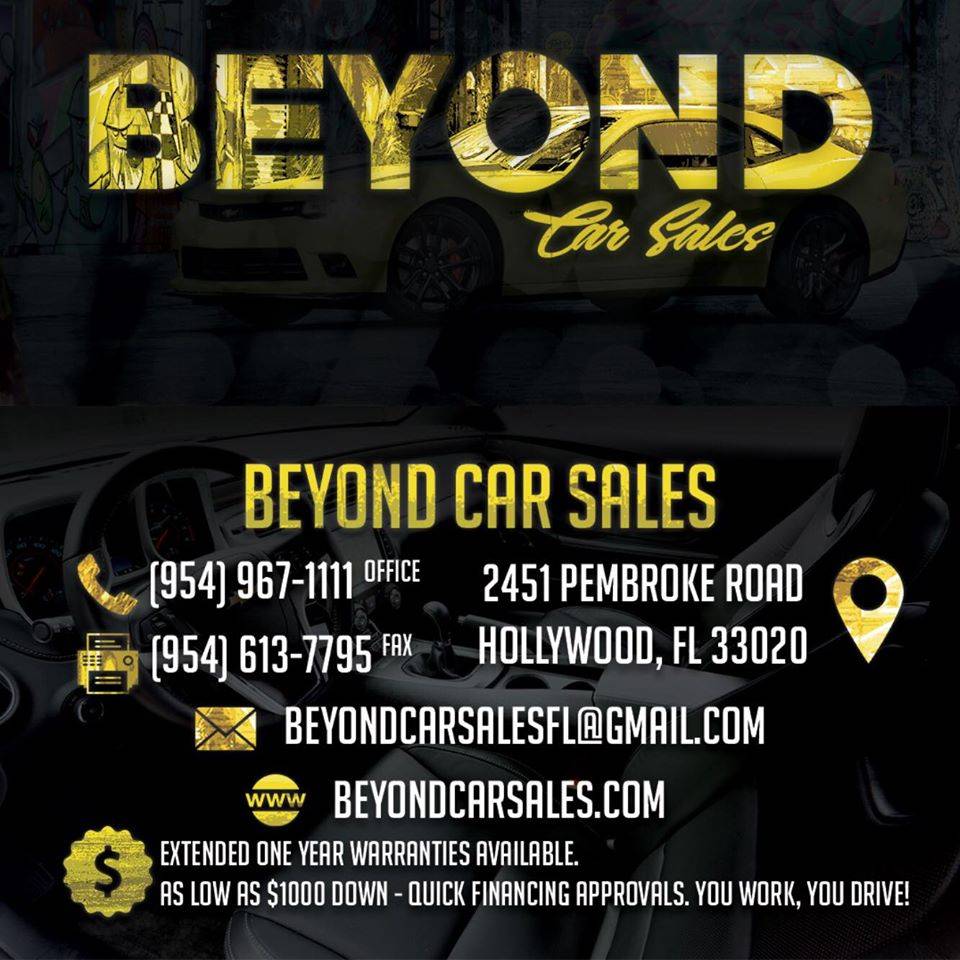 Beyond Car Sales | 2451 Pembroke Rd, Hollywood, FL 33020, USA | Phone: (954) 967-1111