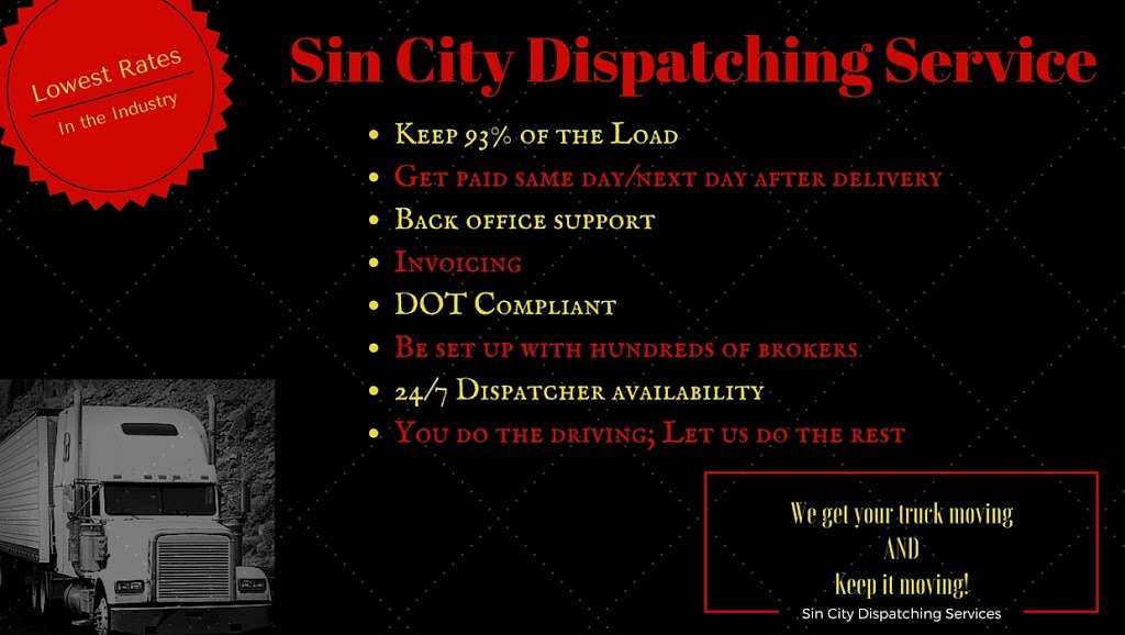 Sin City Dispatching Service | 825 N Lamb Blvd #344, Las Vegas, NV 89110, USA | Phone: (928) 897-6153