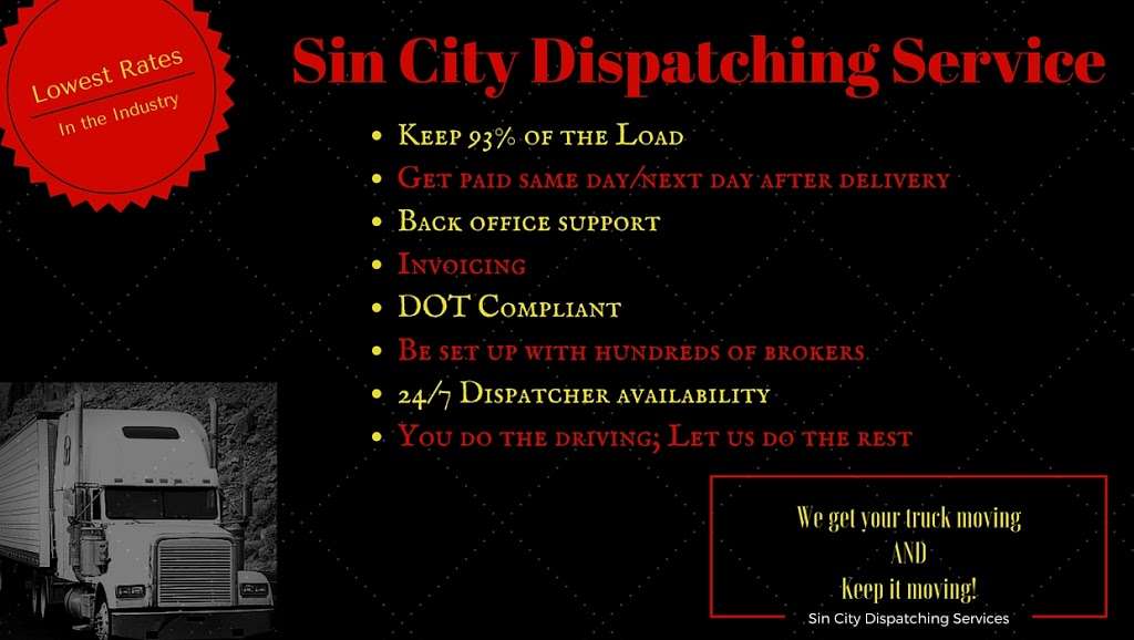 Sin City Dispatching Service | 825 N Lamb Blvd #344, Las Vegas, NV 89110, USA | Phone: (928) 897-6153