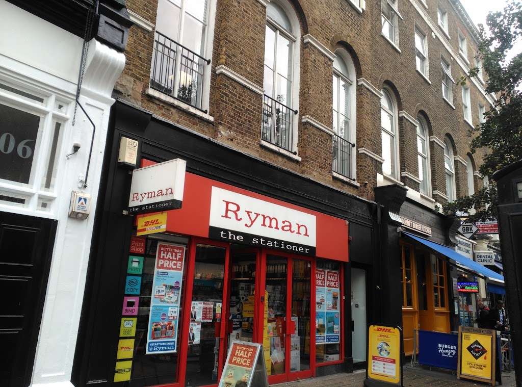Ryman Stationery | 104 Baker St, Marylebone, London W1U 6TN, UK | Phone: 020 7487 2570