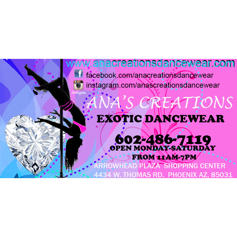 Anas Creations Exotic Dancewear | 4434 W Thomas Rd UNIT 9, Phoenix, AZ 85031, United States | Phone: (602) 486-7119