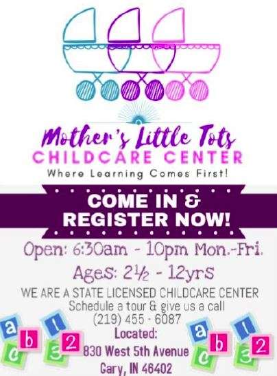 Mothers Little Tots LLC | 830 W 5th Ave, Gary, IN 46402, USA | Phone: (219) 455-6087