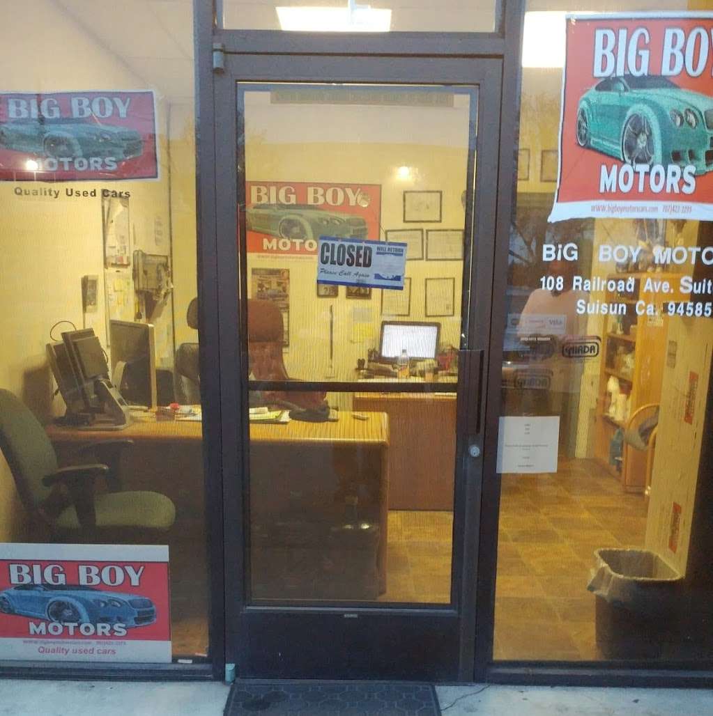 Big Boy Motors | 108 Railroad Ave, Suisun City, CA 94585, USA | Phone: (707) 422-2273