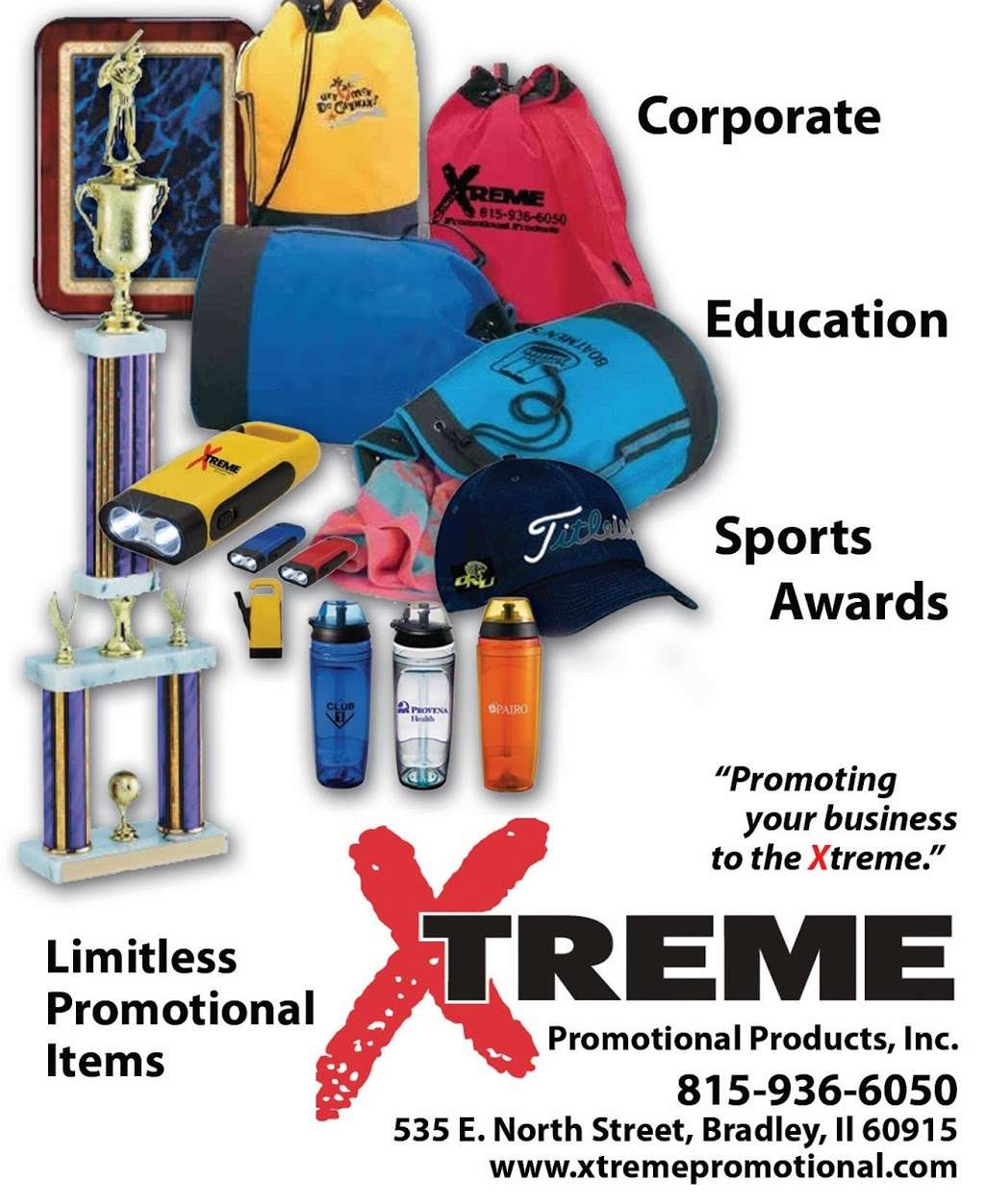 Xtreme Promotional Products Inc. | 555 E North St c, Bradley, IL 60915 | Phone: (815) 936-6050