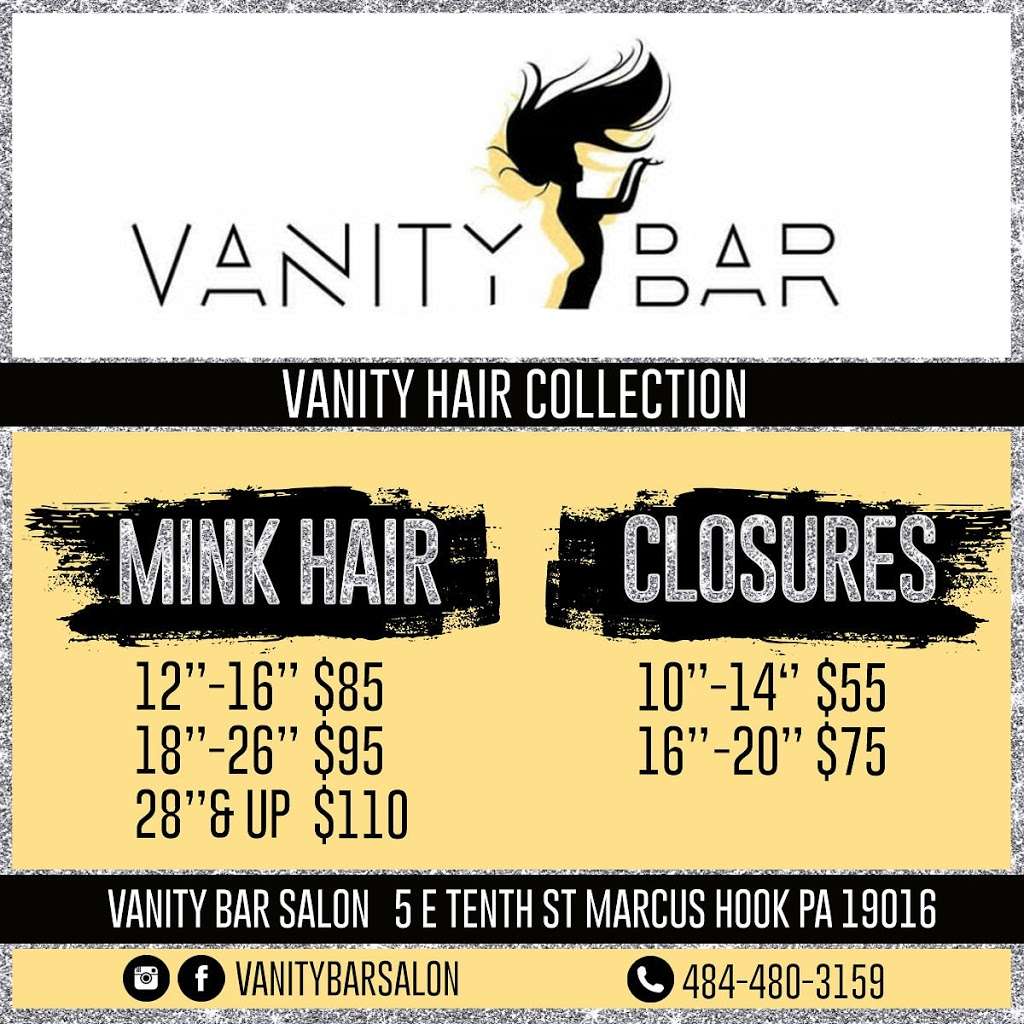 Vanity Bar Salon | 5 E 10th St, Marcus Hook, PA 19061, USA | Phone: (484) 480-3159