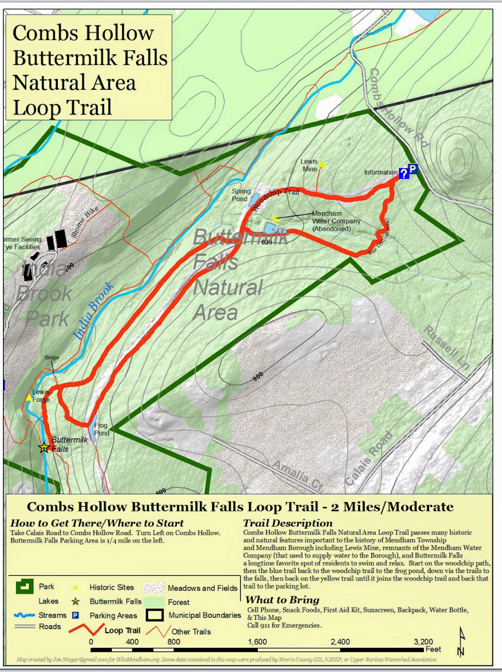 Buttermilk Falls Combs Hollow Parking Area | 8 Combs Hollow Rd, Mendham, NJ 07945