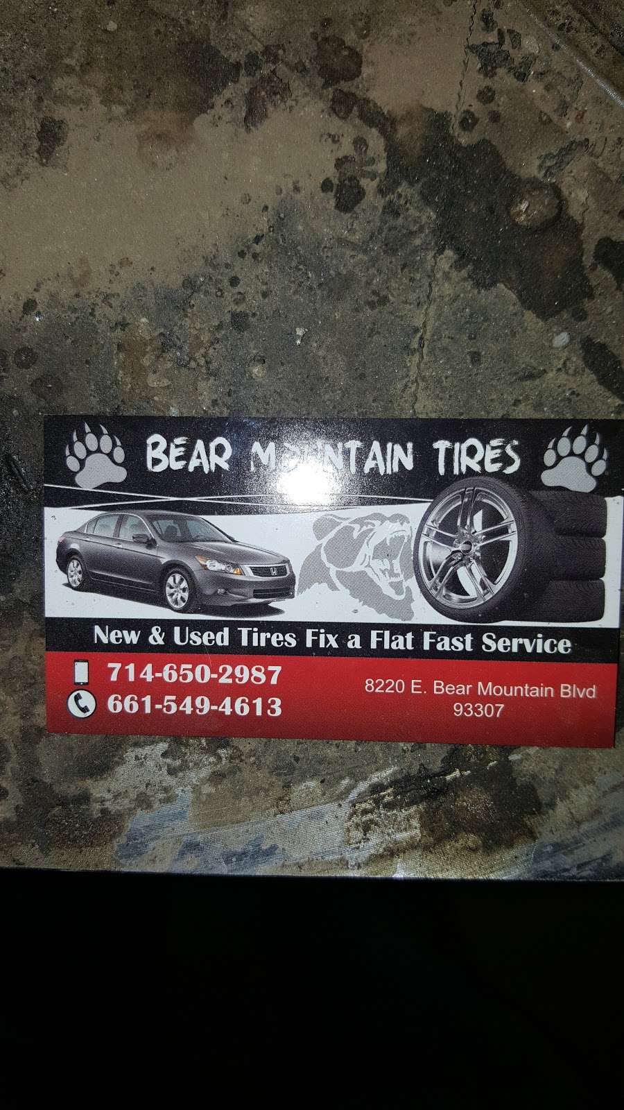 Bear mountain tires | 8220 E Bear Mountain Blvd, Bakersfield, CA 93307, USA | Phone: (714) 650-2987