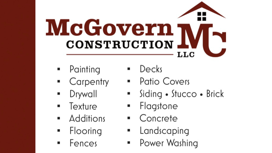 McGovern Construction LLC | 549 Saddle Back Trail, Cibolo, TX 78108, USA | Phone: (210) 812-6003