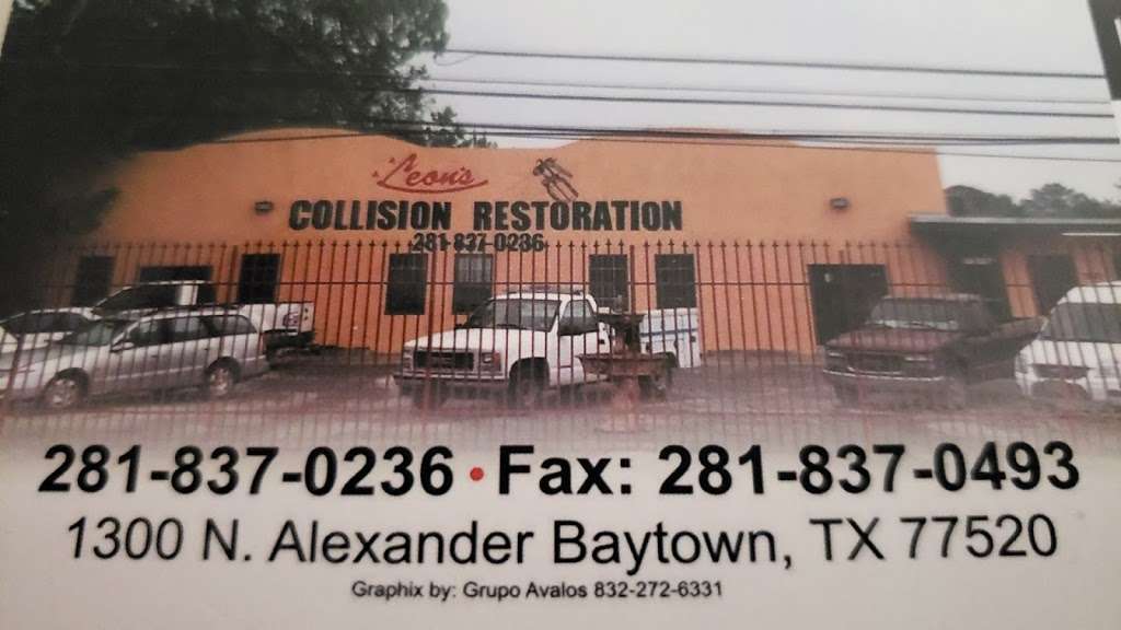 Leons Collision Restoration | 1300 N Alexander Dr, Baytown, TX 77520, USA | Phone: (281) 837-0236