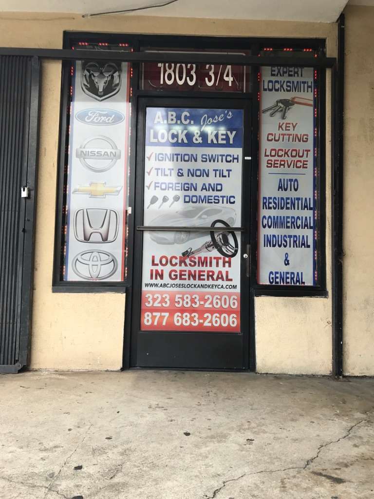 ABC Joses Lock & key | 1803 3/4 E Florence Ave, Los Angeles, CA 90001, USA | Phone: (323) 309-8431