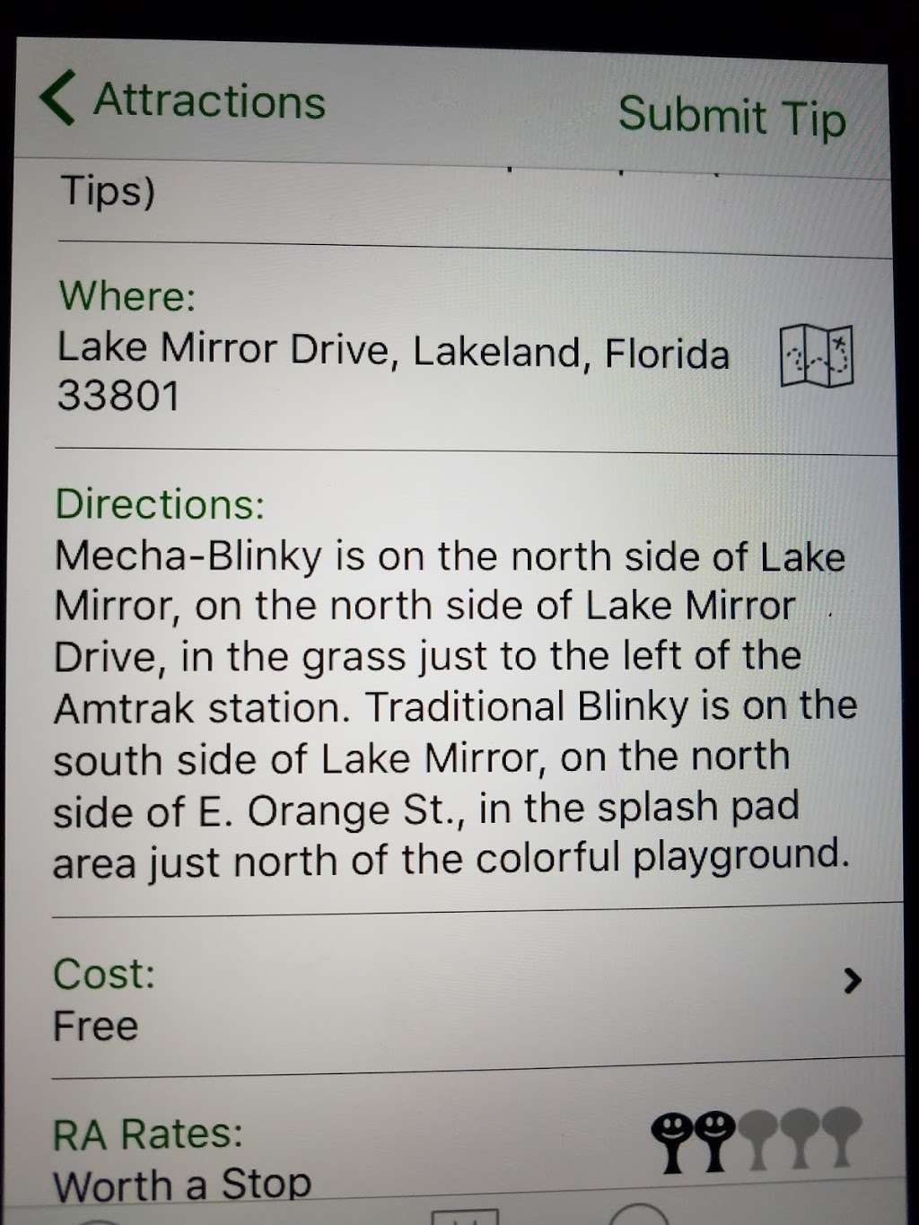 Tribute to Blinky Town ALLIGATOR | 502-578 Lake Mirror Dr, Lakeland, FL 33801, USA