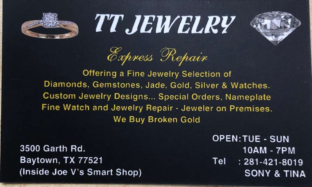 T T Jewelry & Watch Repair | 3500 Garth Rd, Baytown, TX 77521, USA | Phone: (281) 421-8019