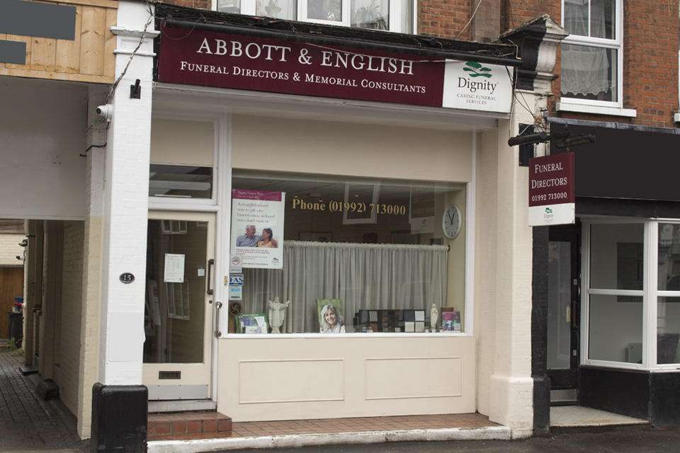 Abbott & English Funeral Directors | 15 Highbridge St, Waltham Abbey EN9 1BZ, UK | Phone: 01992 713000
