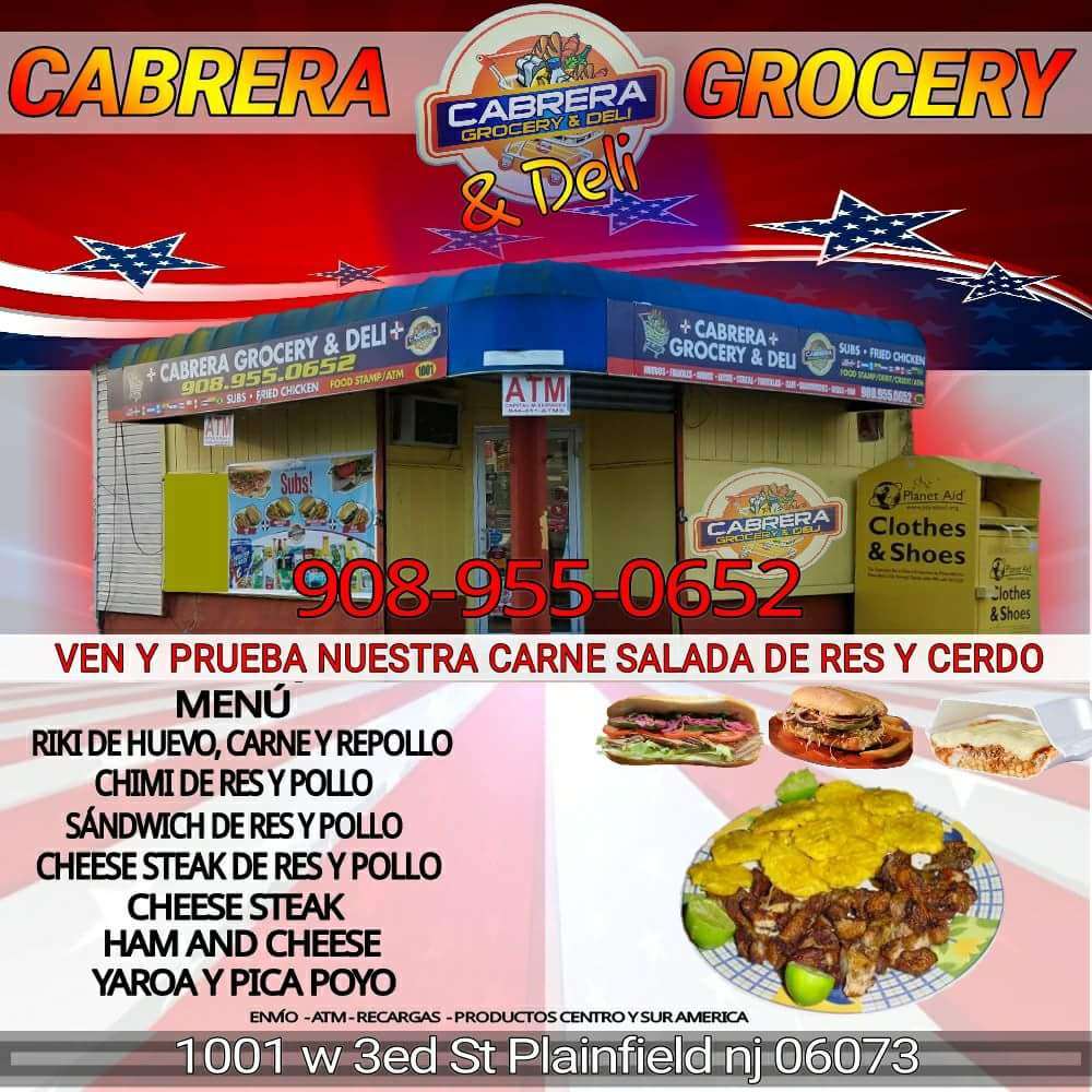 Cabrera Grocery & Deli | 1001 W 3rd St, Plainfield, NJ 07063, USA | Phone: (908) 955-0652 Cabrera Grocery & Deli | 1001 W 3rd St, Plainfield, NJ 07063, USA | Phone: (908) 955-0652