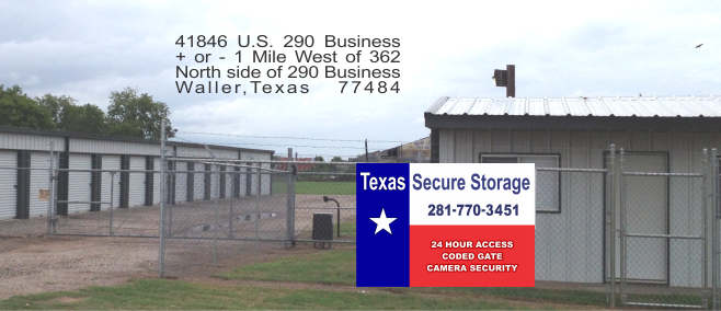 Texas Secure Storage | 41846 US-290 BUS, Waller, TX 77484, USA | Phone: (281) 770-3451