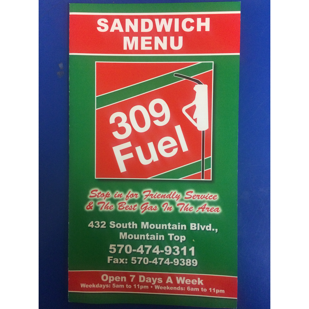 309 Fuel & Convenience Store | 432 S Mountain Blvd, Mountain Top, PA 18707 | Phone: (570) 474-9311