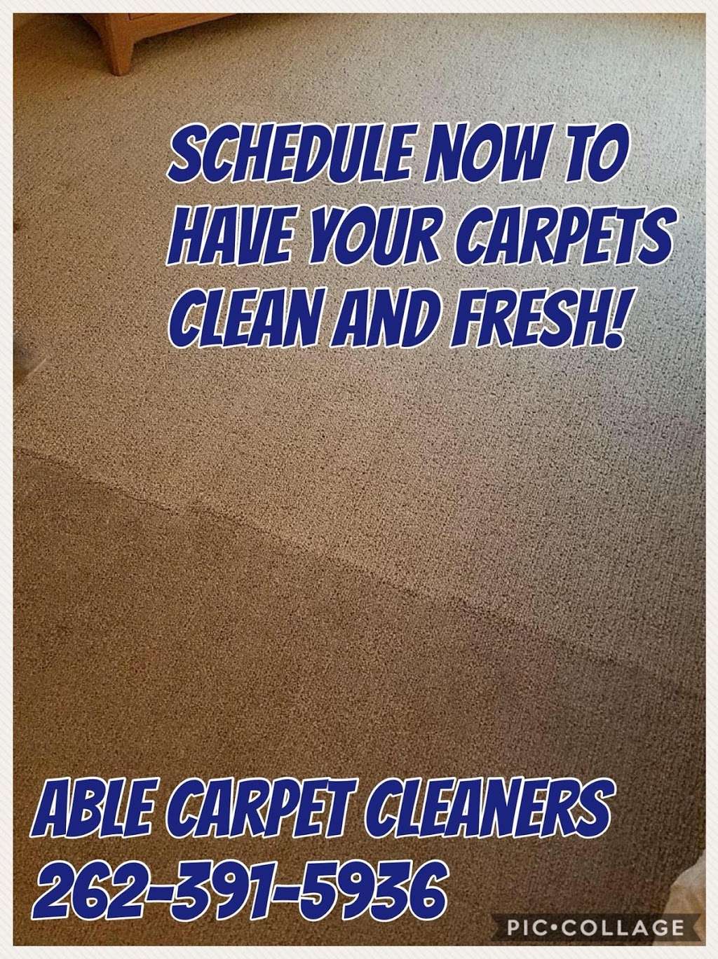 Able Carpet Cleaners | 346 Forest Grove Dr, Pewaukee, WI 53072, USA | Phone: (262) 391-5936