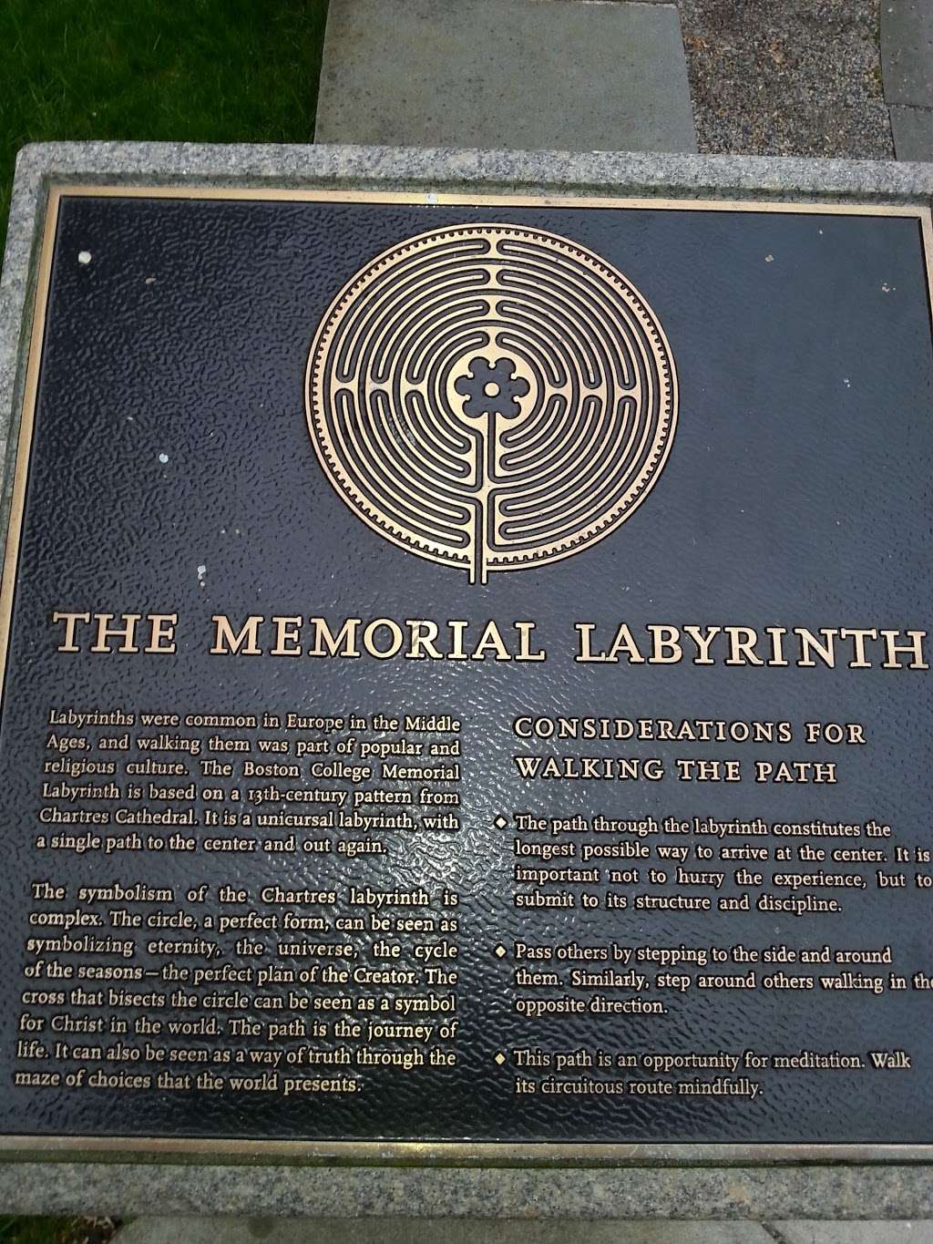 9/11 Memorial Labyrinth | 191 College Rd, Chestnut Hill, MA 02467, USA