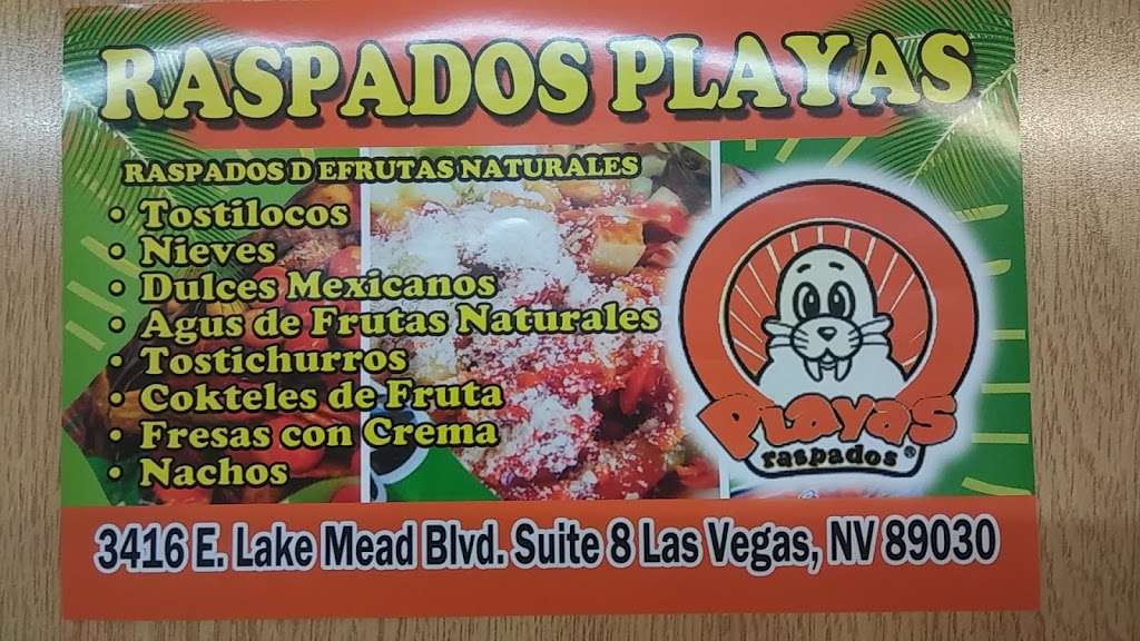 Raspados Playas | 3416 E Lake Mead Blvd # 9, North Las Vegas, NV 89030 | Phone: (702) 649-7113