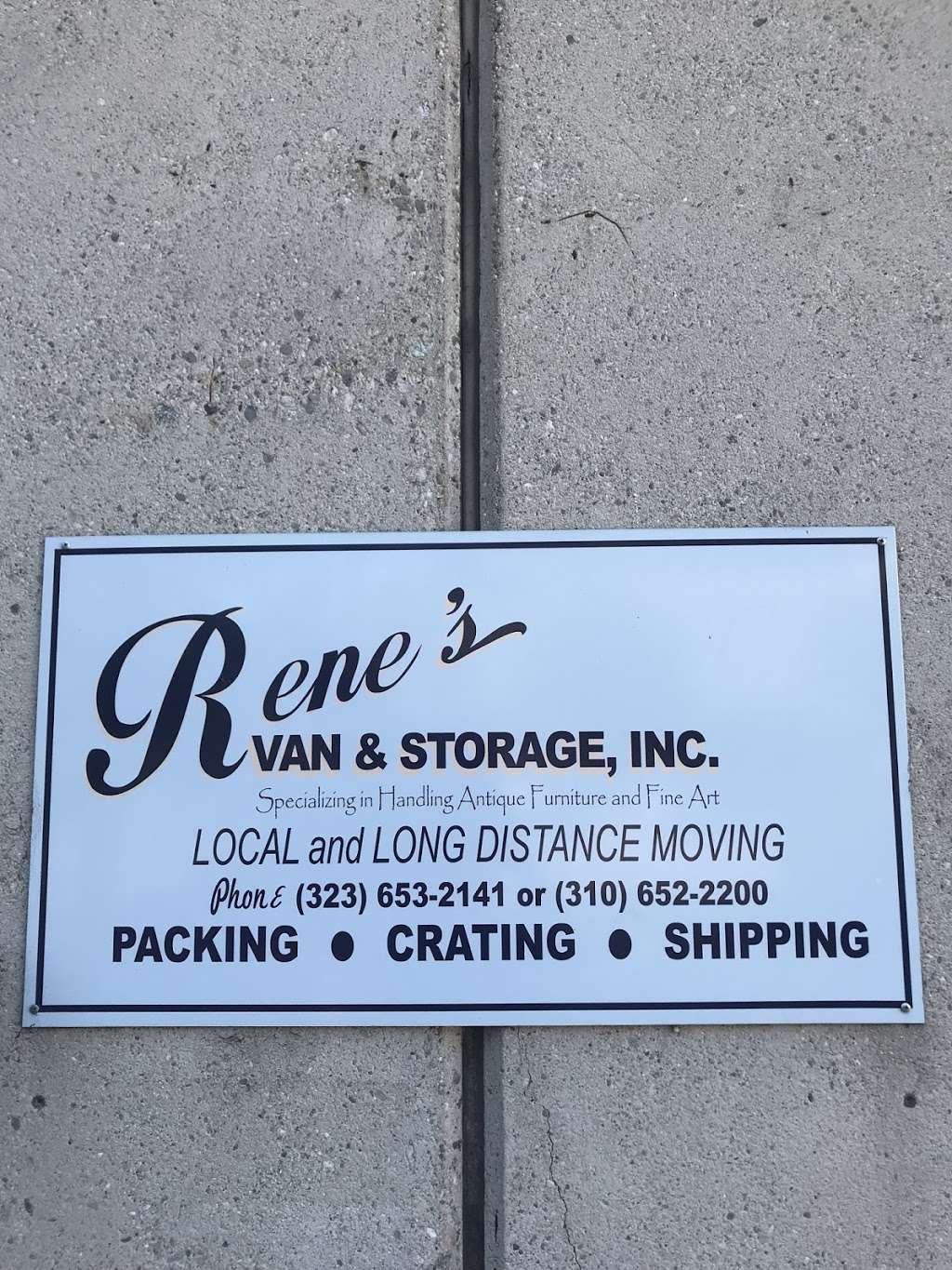 Renes Van & Storage Inc | 4563 Colorado Blvd, Los Angeles, CA 90039, USA | Phone: (310) 652-2200
