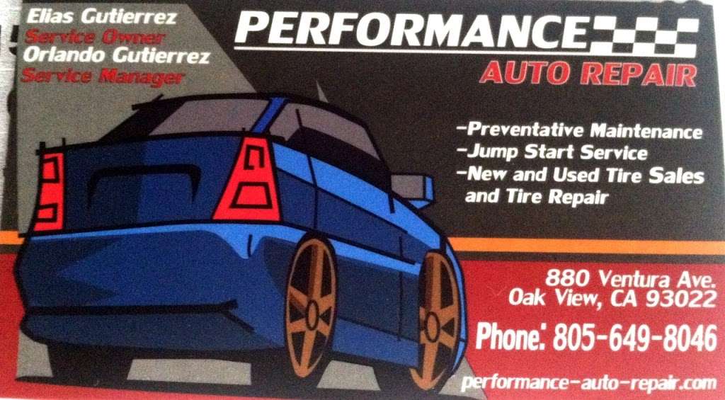 Performance Auto Repair | 880 N Ventura Ave, Oak View, CA 93022, USA | Phone: (805) 649-8046