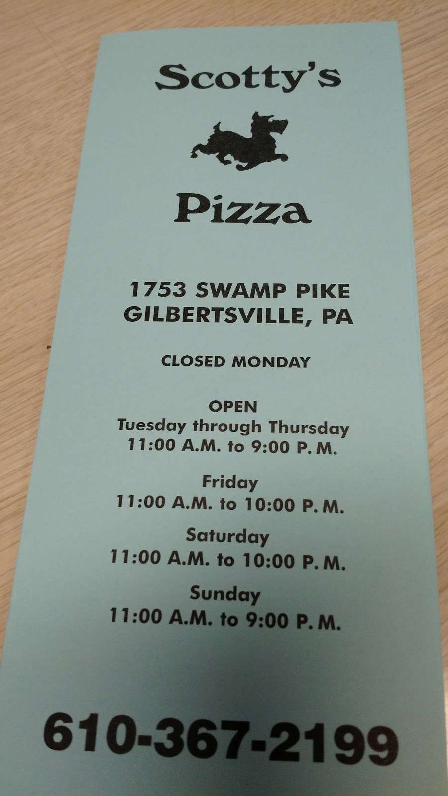 Scottys Pizza | 1753 Swamp Pike, Gilbertsville, PA 19525, USA | Phone: (610) 367-2199