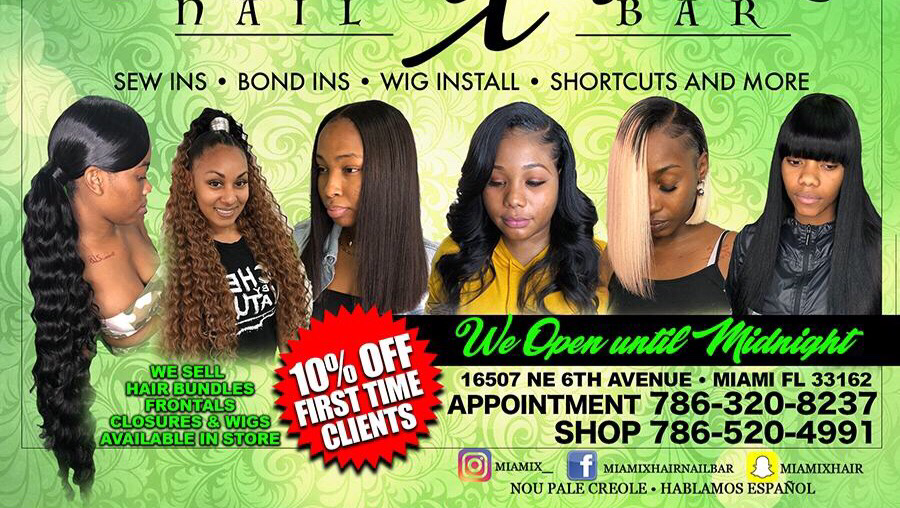 Miami X Hair & Nail Bar | 16507 NE 6th Ave, North Miami Beach, FL 33162, USA | Phone: (786) 520-4991