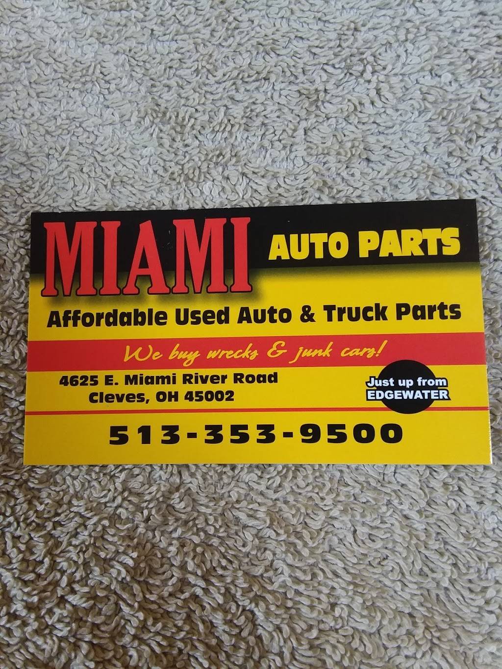 Miami Auto Parts | 4625 E Miami River Rd # A, Cleves, OH 45002, USA | Phone: (513) 353-9500