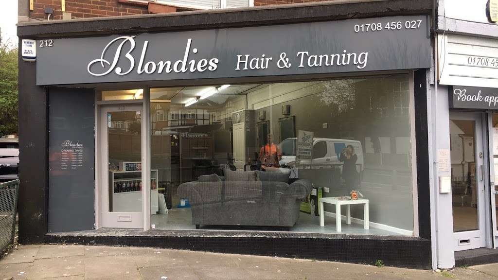 Blondies Hair & Tanning | 212 High St, Hornchurch RM12 6QP, UK | Phone: 01708 456027