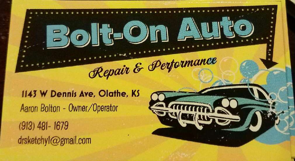 Bolt-On Auto Repair and Performance | 1143 W Dennis Ave, Olathe, KS 66061, USA | Phone: (913) 481-1679