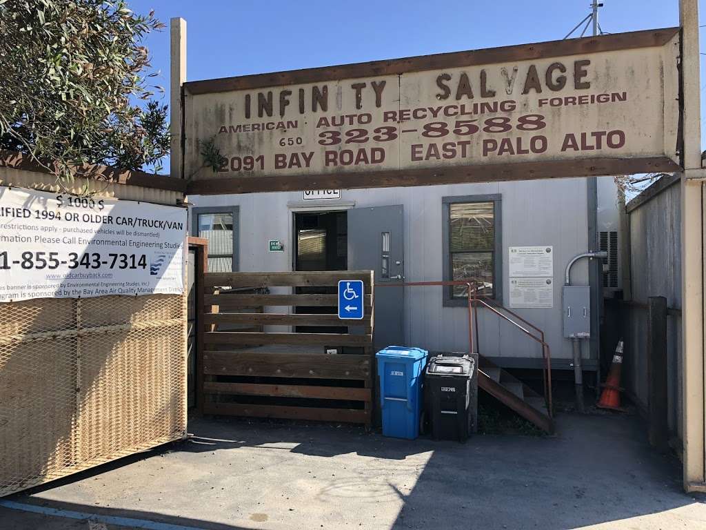 Infinity Auto Salvage | 2091 Bay Rd, East Palo Alto, CA 94303, USA | Phone: (650) 323-8588