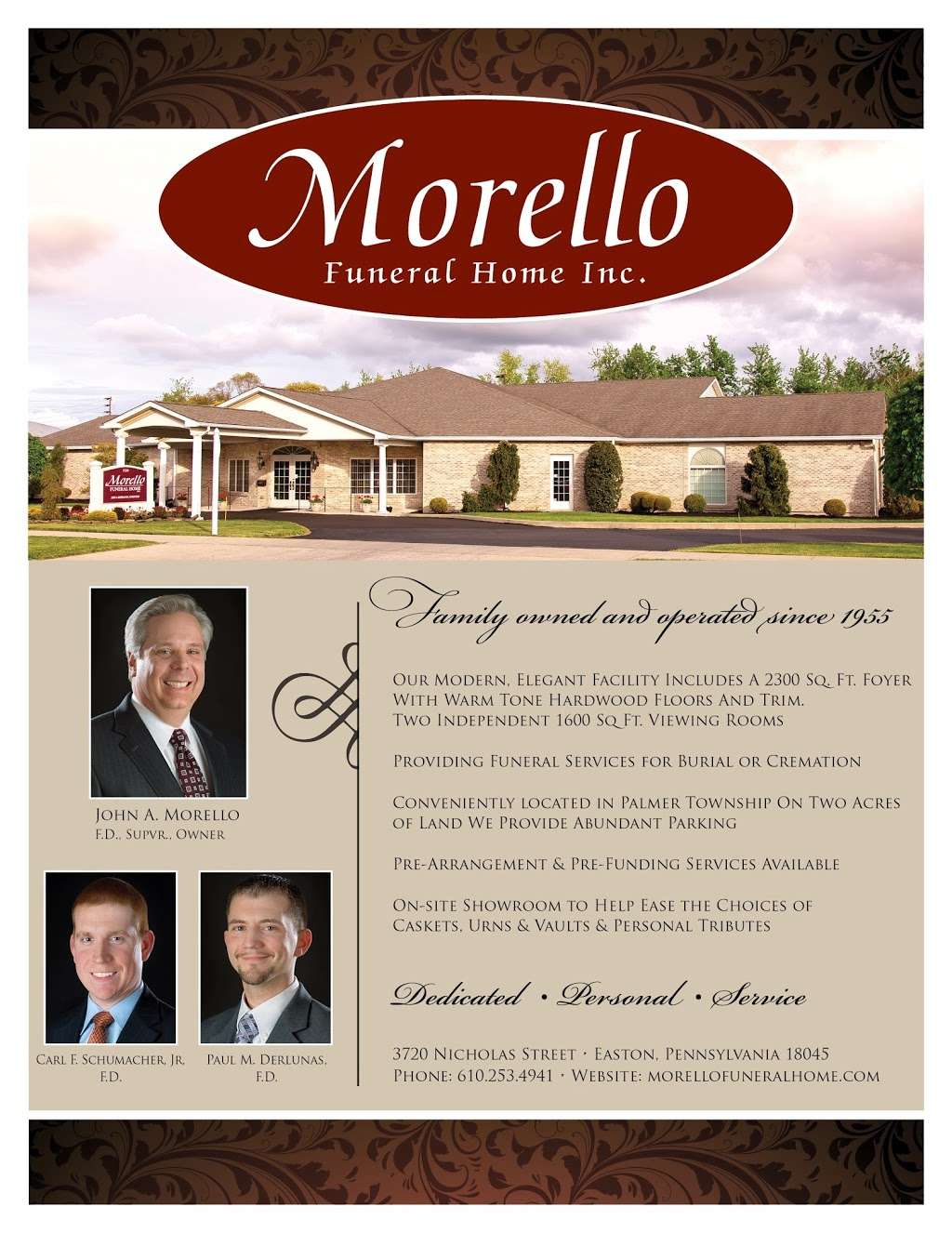 Morello Funeral Home Inc | 3720 Nicholas St, Easton, PA 18045 | Phone: (610) 253-4941