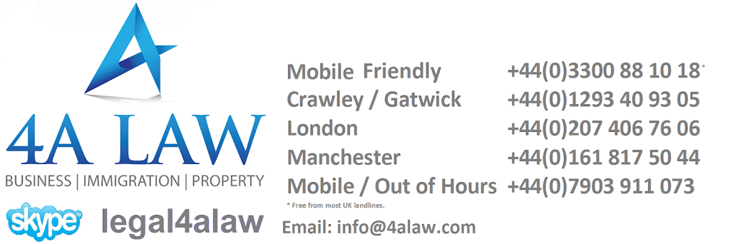 4A LAW | Longley House, International Drive, Crawley RH10 6AQ, UK | Phone: 01293 409305