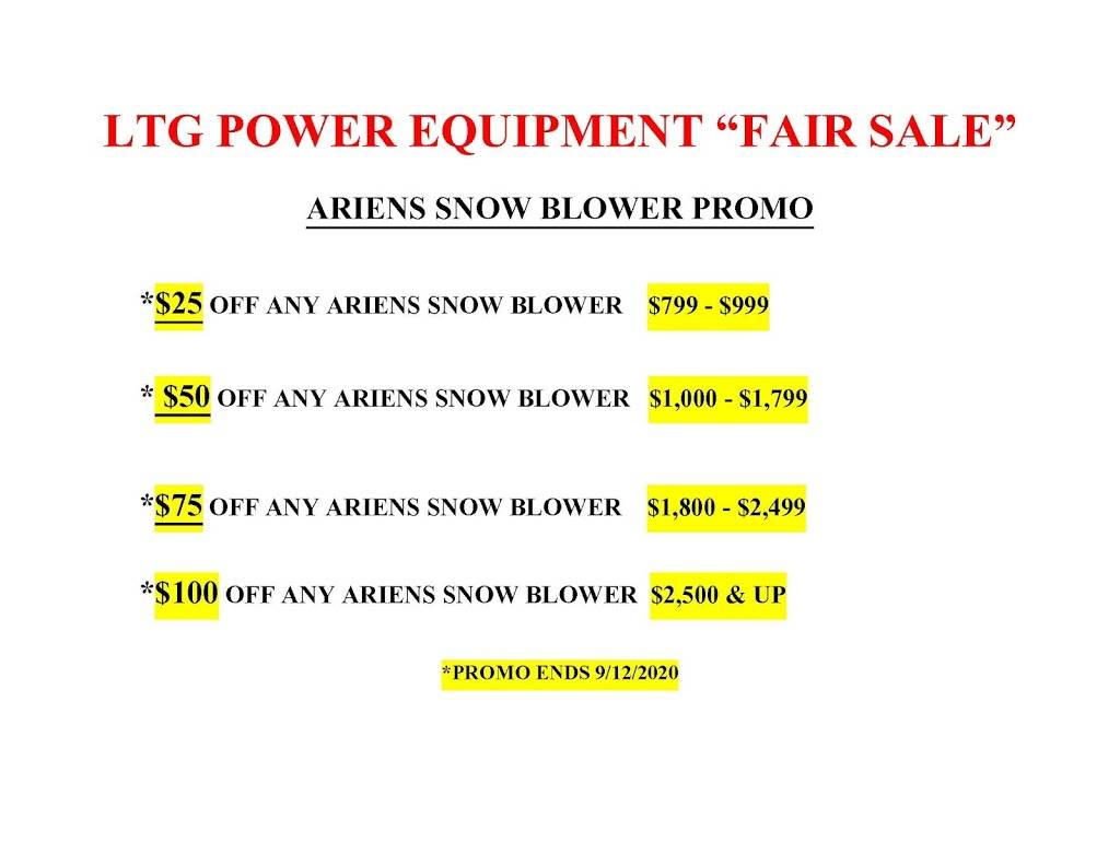 LTG Power Equipment | 4320 Centerville Rd, White Bear Lake, MN 55127 | Phone: (651) 429-9297