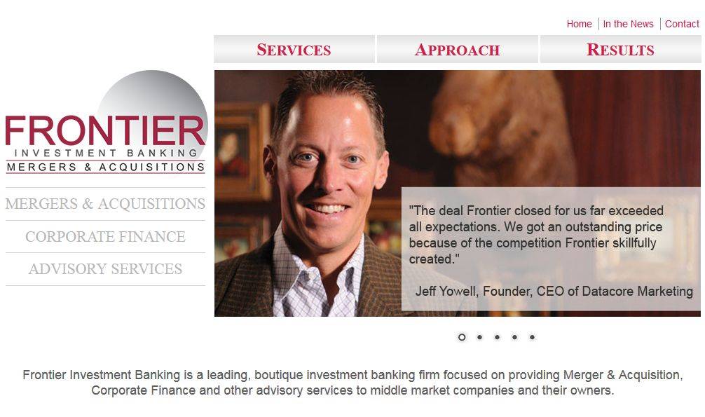 Frontier Investment Banking | 11350 Tomahawk Creek Pkwy #103, Leawood, KS 66211, USA | Phone: (913) 322-3300