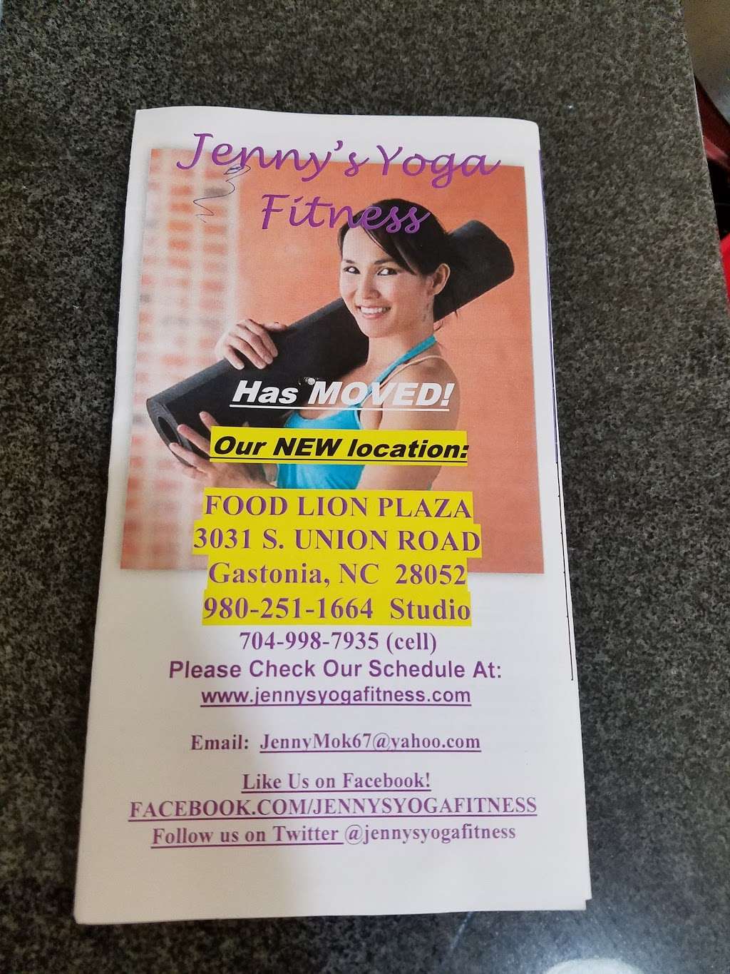 Jennys Yoga Fitness | 3031 Union Rd, Gastonia, NC 28056, USA | Phone: (704) 998-7935