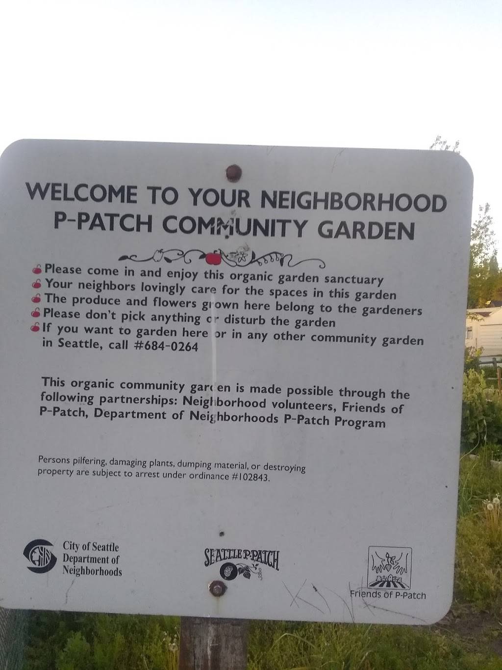 Delridge P-Patch Community Gardens | 5078 25th Ave SW, Seattle, WA 98106, USA | Phone: (206) 684-0264