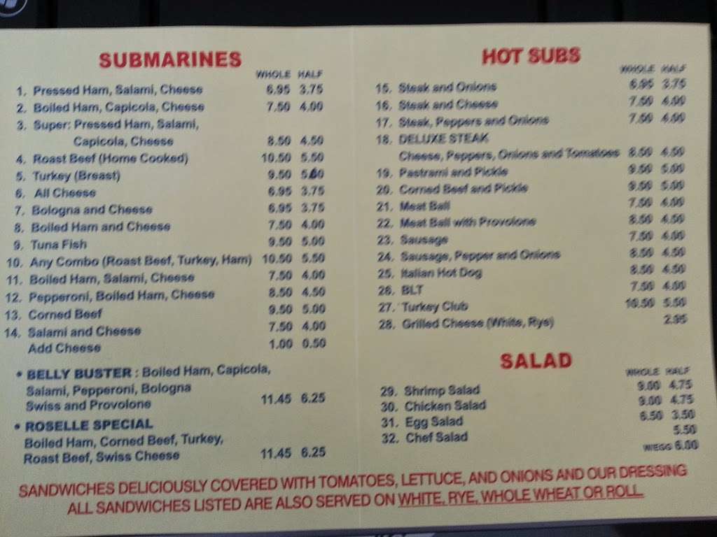 Sub Stop Delicatessen | 913 N Wood Ave, Roselle, NJ 07203, USA | Phone: (908) 241-2844